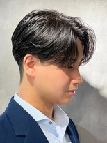 エルマーク 梅田(L-MARK)&nbsp;センターパートニュアンスパーマ韓国カルマパーマコンマヘア