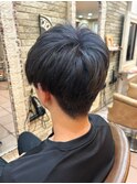ダブルカラーアッシュツーブロヘア