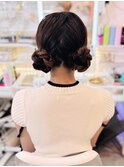 結婚式 お呼ばれ 推し活 お団子ツイン