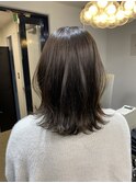 前髪 ネビージュ ボブルフ 黒髪 ワンレン 小顔 "