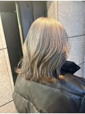 美髪＊外ハネボブ＊ホワイト×＊髪質改善＊Zina札幌大通