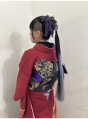 成人式　ポニーテールアレンジ