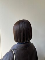 カシェ リタ ヘアー(CACHE'&RITA HAIR)&nbsp;切りっぱなしボブ◯くすみベージュ