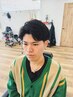 カット＋眉カット (フェード＋550円)