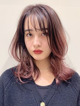 ピークアブー 原宿ハラカド(PEEK-A-BOO) ウルフレイヤー /ピンクカラー /グラデーションカラー /レイヤー
