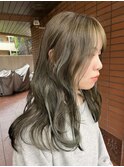 【Vicky指名】ブリーチなしダブルカラーオリーブベージュ