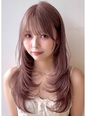 【megumi】レイヤーカット.ラベンダーベージュ