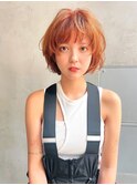 【恵比寿roro】ショートボブスタイル×ぱきっとオレンジカラー