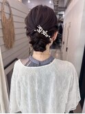 ヘアセット　カチモリ　お団子　結婚式　お呼ばれ　20代30代40代