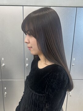 透明感赤み消しオリーブカラー/髪質改善