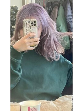 ヘアアーク(HAIR arc) ホワイトパープル#ブリーチ#レイヤーカット#ハイトーンカラー