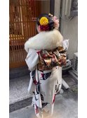 振袖着付け　ヘアセット