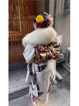 きものレンタルたまちゃん 振袖着付け　ヘアセット