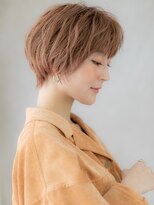 カバーヘア ブリス 川口(COVER HAIR bliss)&nbsp;透明感カラーオレンジベージュ小顔マッシュパーマX川口20代30代