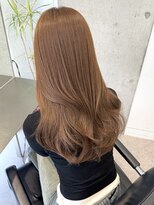 サンク 原宿 表参道(cinq) 原宿ミルクティーレイヤーカットベージュカラーケアブリーチ前髪