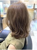 大人ガーリー/ダークアッシュ/似合わせカット/ミディアムレイヤ