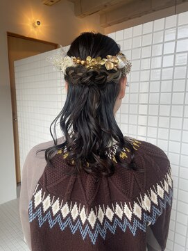 フィラ(FYRA) hairset.編み込みハーフアップ.