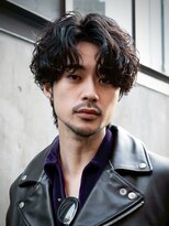 ルーシー 福岡大名店(LUCEY)&nbsp;センターパートフェザーパーマシャドウパーマメンズパーマ