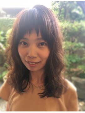 ノートヘアブランド(knoten hair brand) シースルーバングで夏LOBスタイル☆