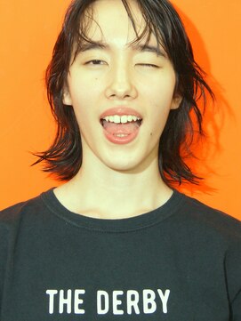 ダービー(THE DERBY) 【THE DERBY】MUSHWOLFBOB #毛先パーマ#黒髪#ことりベージュ