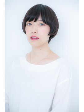 カバーヘア ブリス 戸田公園西口店(COVER HAIR bliss) ネイビー艶カラー♪小顔マッシュショートY戸田公園20代30代40代