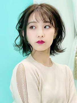 ドライブアンドビジョン 池袋(Drive&Vision) くびれレイヤーボブルフン似合わせカット/フルバング[池袋]