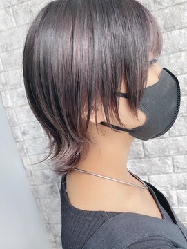 リアイス(Re:ICE) ミニウルフ/くすみブルー/流れるレイヤー/インナーハイライト