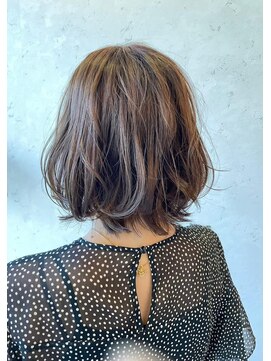 ブロッサム 東中野店 20代30代ナチュラルくびれボブ毛先パーマ肩ラインモテ髪