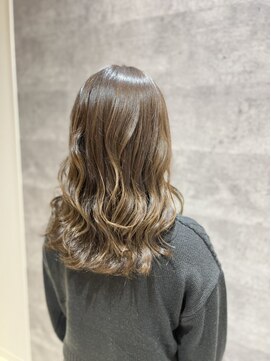 レイフィールド 江南店 セミロング×ベージュブラウン