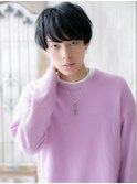 重めバングの暖色系カラーマッシュc