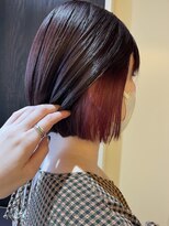 ノル(nol hair&spa) ぱつっとボブとイヤリングカラー