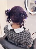 お団子ツイン【クランソア】心斎橋/ヘアメ/ヘアセット