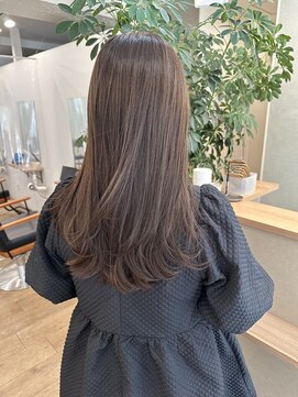 サク 田町芝浦(Sac.) 石原和樹 シルキーベージュ ミントアッシュ レイヤーロング