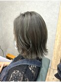 デザインカラー/レイヤーカット/ウェットヘア/オリーブベージュ