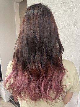 プライズ 成増店(prize) ピンクグラデーションシアーカラー成増地下鉄成増大山