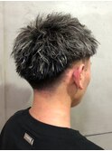 スパイキーショート　シルバーアッシュ　ツイストパーマ【札幌】