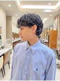 メンズショート/ニュアンスパーマ/前髪あり