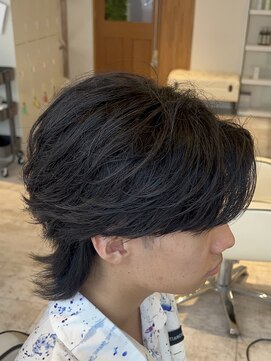 アウル 心斎橋(owl) センターパート/ウルフ/ニュアンスパーマ/センターパートウルフ