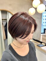 ロンドアジュール 横浜(Lond azur) ★赤髪×ハンサムショート！乾かすだけでまとまります！横浜