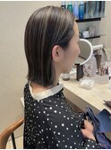 ミディアムボブハイライト