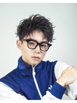 オーシャントーキョー 渋谷神南(OCEAN TOKYO) 無造作黒髪アップバング爽やかビジネススパイキーショート