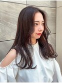 顔回り小顔レイヤー/ブリーチなしカラー  20代/30代