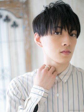モッズヘアメン 札幌月寒店(mod's hair men) アッシュブラック刈り上げリクルートショートマッシュq札幌月寒