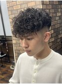 メンズパーマ　スペインカール　メンズメッシュ　