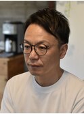 短髪爽やかアップバング【メンズカット/倉敷/中島/美容院】
