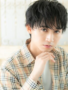 大波純一美容室パーティハン ダウンバングニュアンスデザイン束感ショートa小山10代20代30代