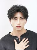 韓国風センターパートカルマヘアーフェザーパーマ曲がる縮毛矯正