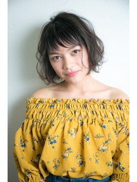 ヘアーサロン カーサ(hair salon Casa) 前下がりボブ×ショートバング