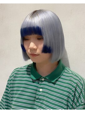 ハイプ(HYPE) 【藤沢横浜】姫レイヤー/ブルーシルバーボブ/シルバーカラー