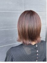 アチーブリス(achieve Liss)&nbsp;ぷつっとカット外ハネ ショートカットボブ ツヤ髪オレンジカラー